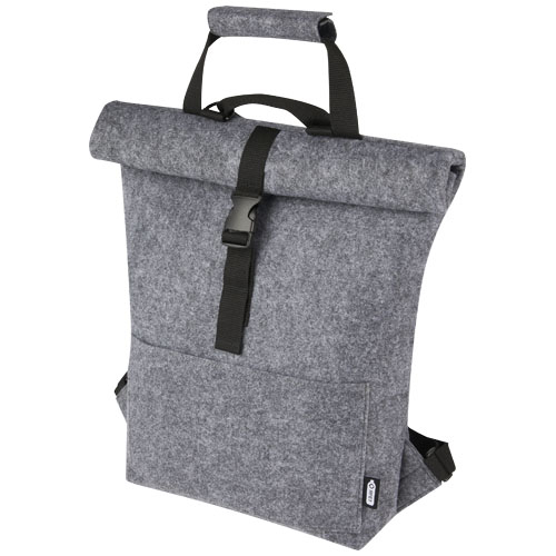 Sacoche vélo feutre recyclé personnalisable 13L Felta Gris moyen